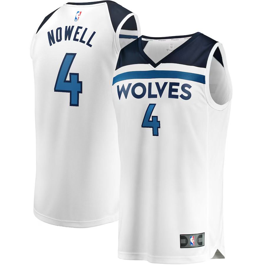 Men Minnesota Timberwolves 4 Jaylen Nowell Fanatics Branded White Fast Break Replica NBA Jersey